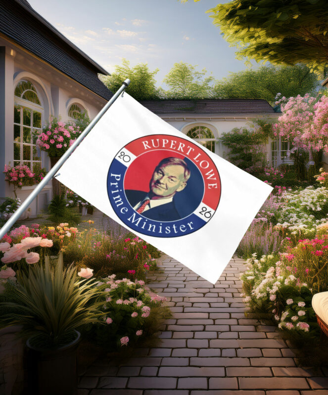Rupert Lowe Prime Minister 2026 Campaign Flag