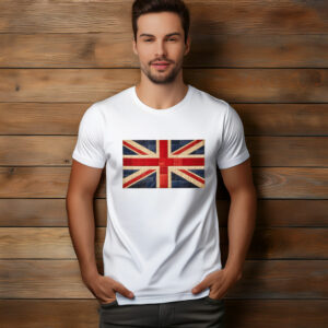 UK Flag Patchwork T-Shirt, Union Jack Quilt Style Tee