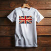 UK Flag Patchwork T-Shirt, Union Jack Quilt Style Tee