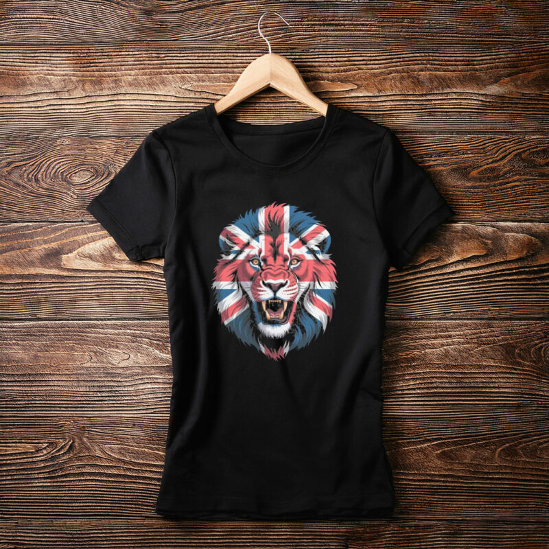 UK Flag Union Jack Lion T-Shirt