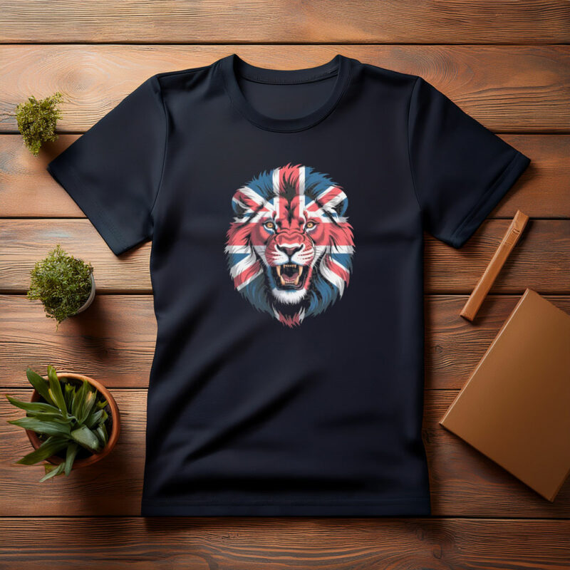UK Flag Union Jack Lion T-Shirt