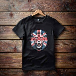 UK Flag Union Jack Lion T-Shirt