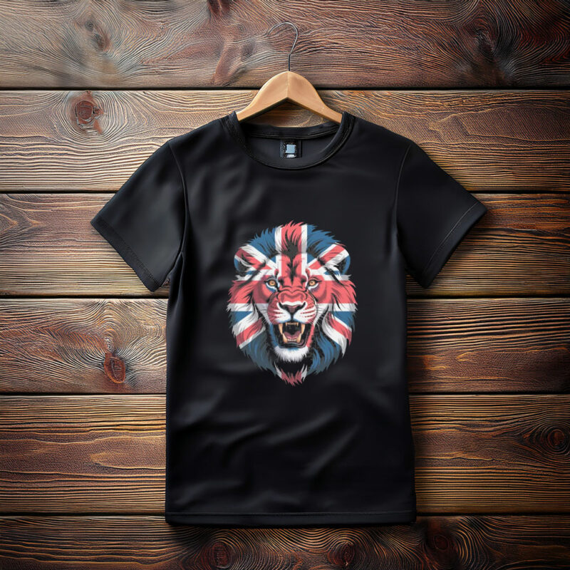 UK Flag Union Jack Lion T-Shirt