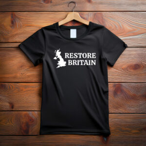 UK Message Apparel Restore Britain Political T-Shirt
