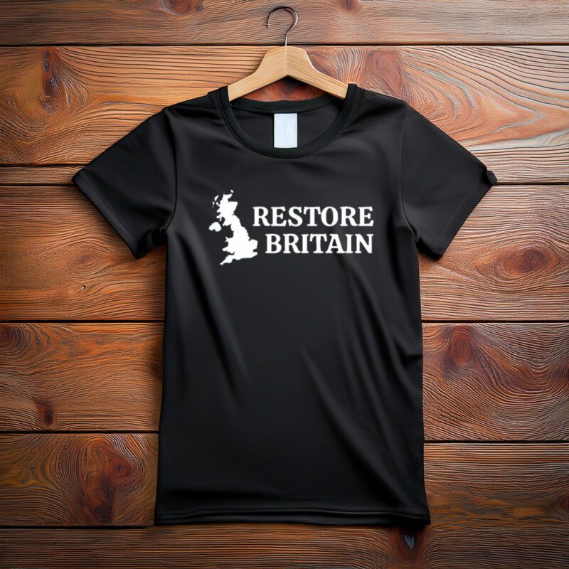 UK Message Apparel Restore Britain Political T-Shirt