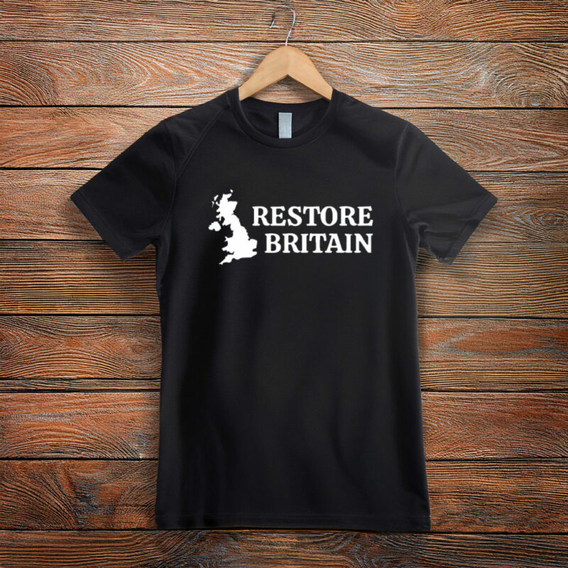 UK Message Apparel Restore Britain Political T-Shirt