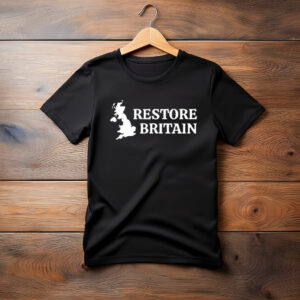 UK Message Apparel Restore Britain Political T-Shirt
