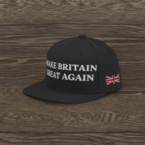 Union Jack Flag, Support Britain Embroidered Snapback Hat