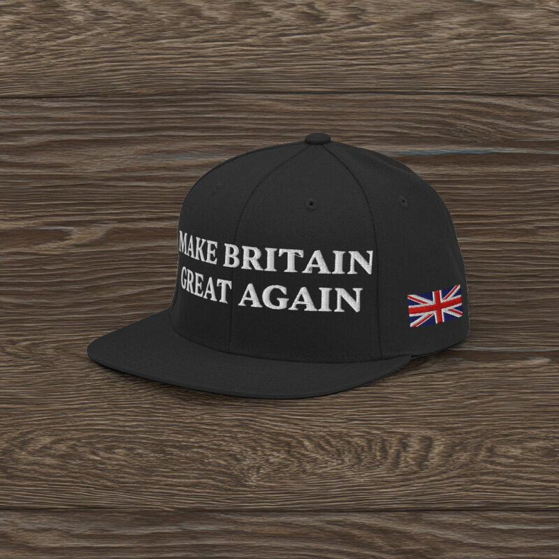 Union Jack Flag, Support Britain Embroidered Snapback Hat