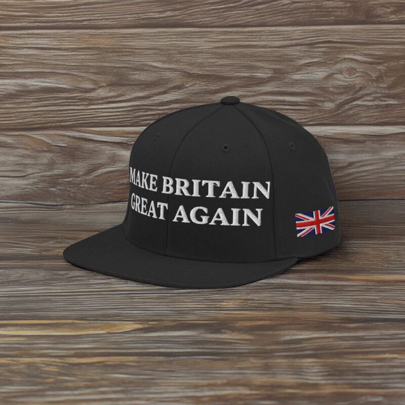 Union Jack Flag, Support Britain Embroidered Snapback Hat