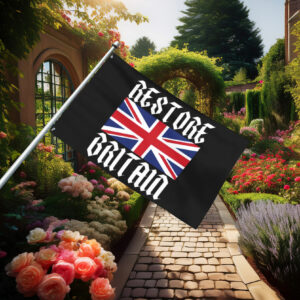 Union Jack Restore Britain Gothic Flag
