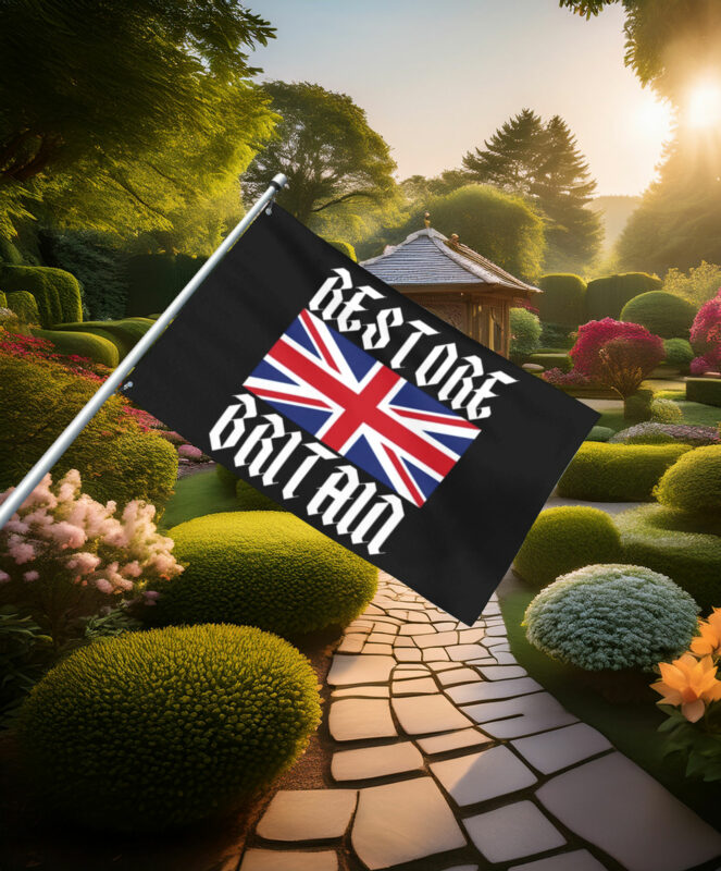 Union Jack Restore Britain Gothic Flag