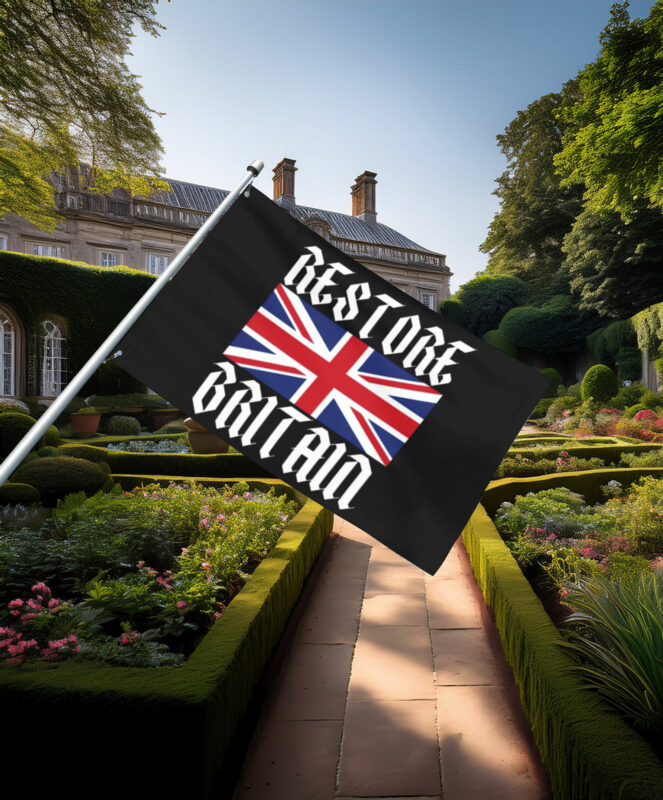 Union Jack Restore Britain Gothic Flag