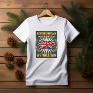 Union Jack Vote Lowe Aim High We Will Win Vintage T-Shirt
