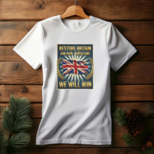 Union Jack Vote Lowe Aim High We Will Win Vintage T-Shirt