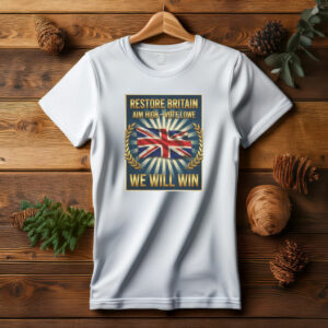 Union Jack Vote Lowe Aim High We Will Win Vintage T-Shirt
