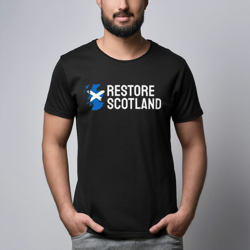Unisex Soft Cotton Shirt Restore Britain Party Restore Scotland 2026 T-Shirt