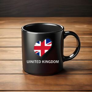 United Kingdom Flag Heart UK Union Jack Mug
