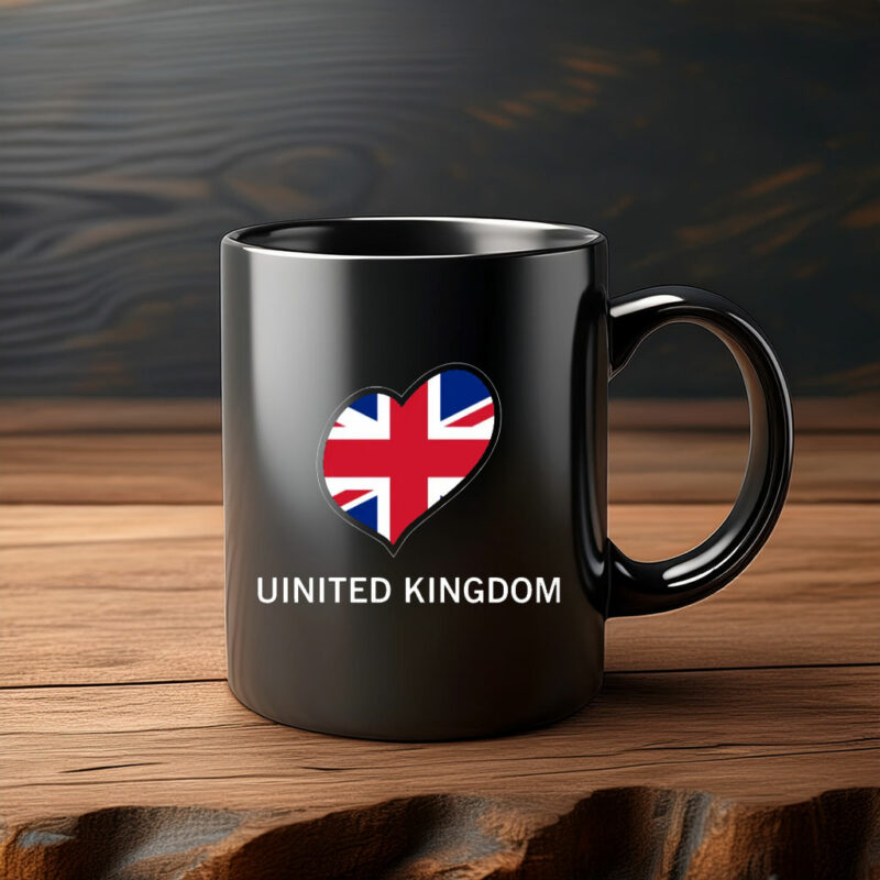 United Kingdom Flag Heart UK Union Jack Mug