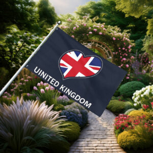 United Kingdom Heart Flag