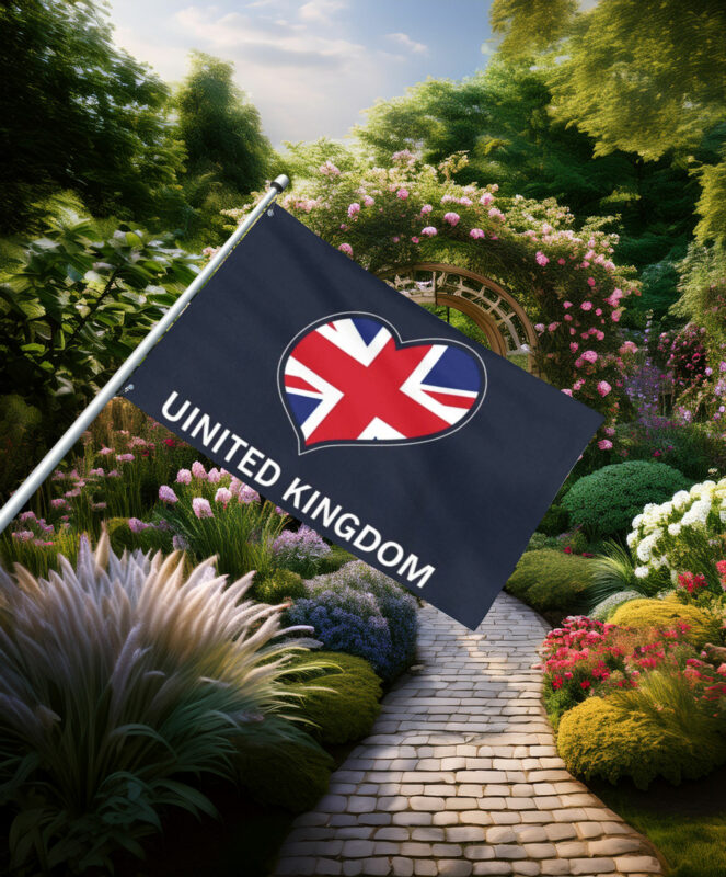United Kingdom Heart Flag