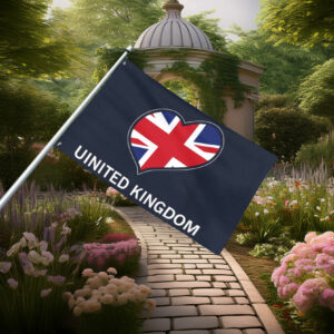 United Kingdom Heart Flag