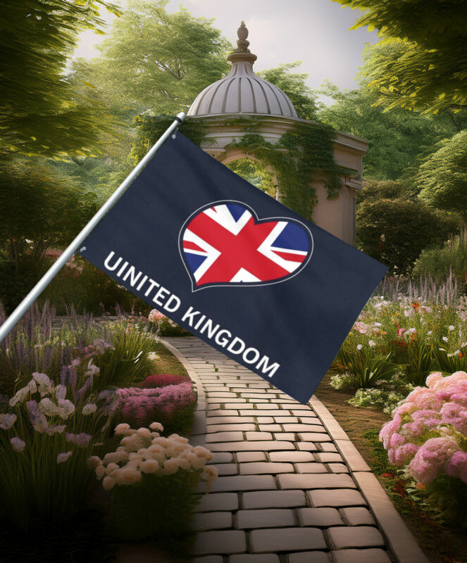 United Kingdom Heart Flag