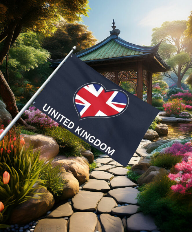 United Kingdom Heart Flag