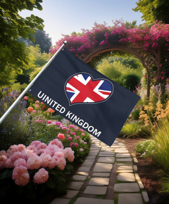 United Kingdom Heart Flag
