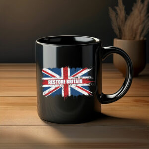 Vintage Distressed UK Flag Restore Britain Grunge Union Jack Mug