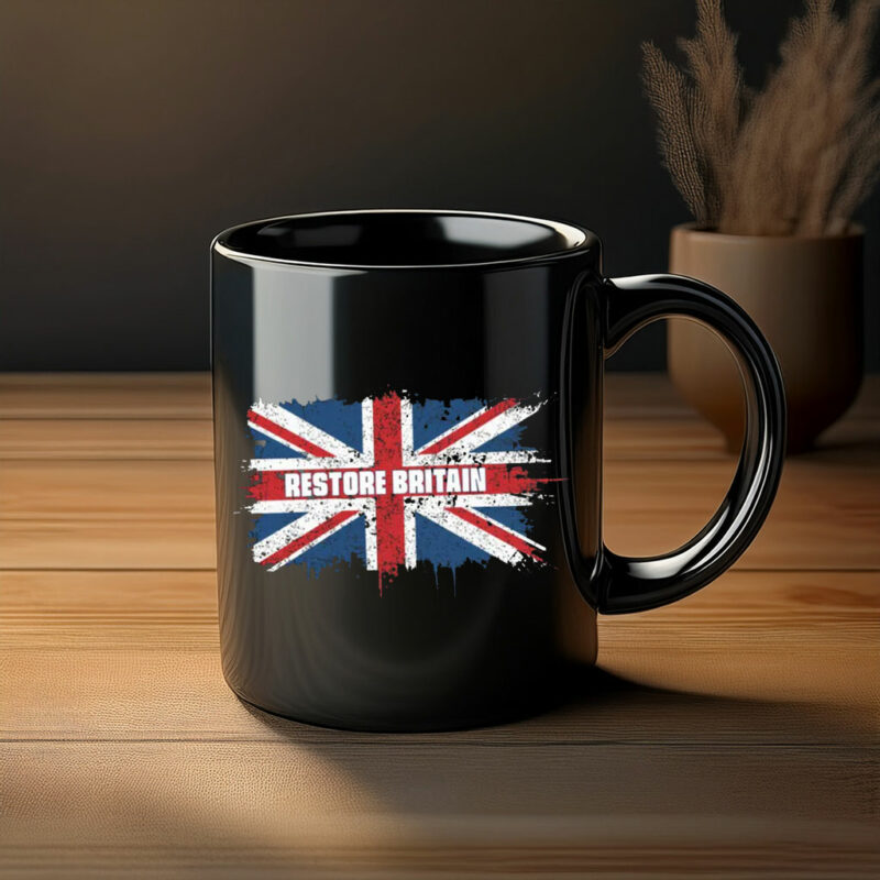 Vintage Distressed UK Flag Restore Britain Grunge Union Jack Mug