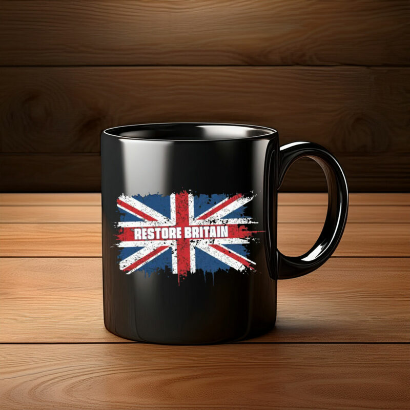 Vintage Distressed UK Flag Restore Britain Grunge Union Jack Mug