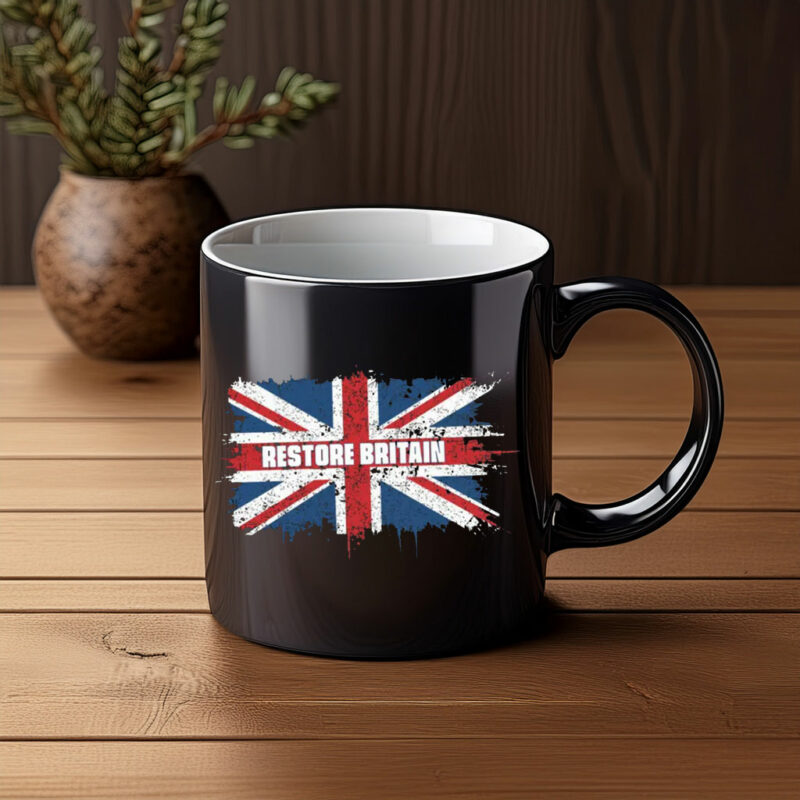 Vintage Distressed UK Flag Restore Britain Grunge Union Jack Mug