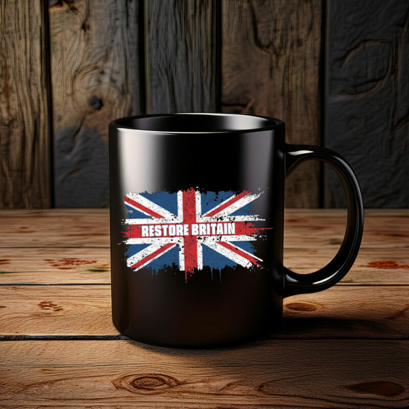 Vintage Distressed UK Flag Restore Britain Grunge Union Jack Mug