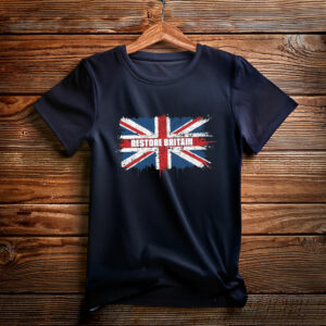 Vintage Restore Britain Grunge Union Jack T-Shirt
