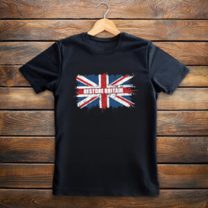 Vintage Restore Britain Grunge Union Jack T-Shirt