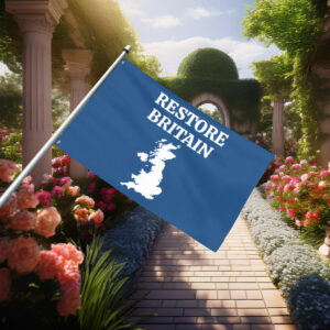 Vintage Textured Restore Britain Flag