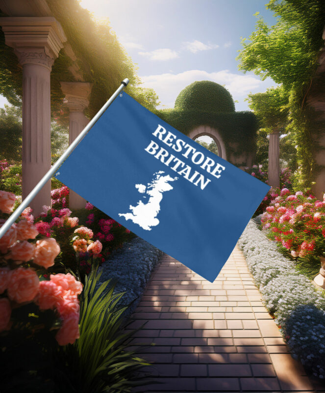 Vintage Textured Restore Britain Flag