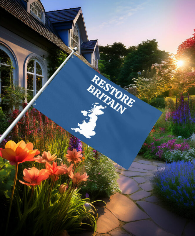 Vintage Textured Restore Britain Flag