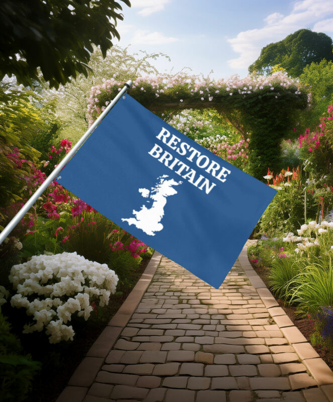 Vintage Textured Restore Britain Flag
