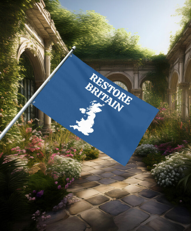 Vintage Textured Restore Britain Flag