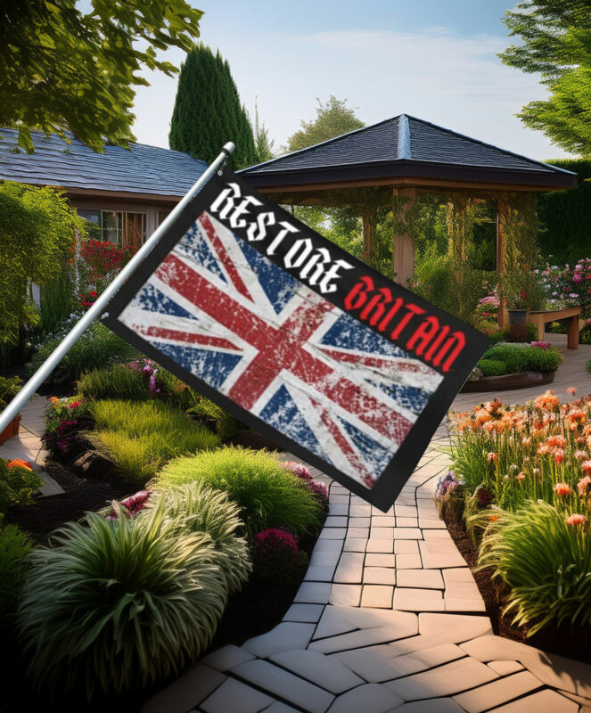 Vintage Union Jack Restore Britain Flag
