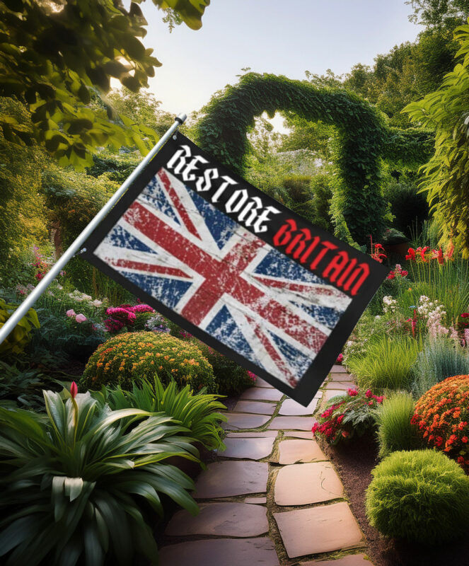 Vintage Union Jack Restore Britain Flag