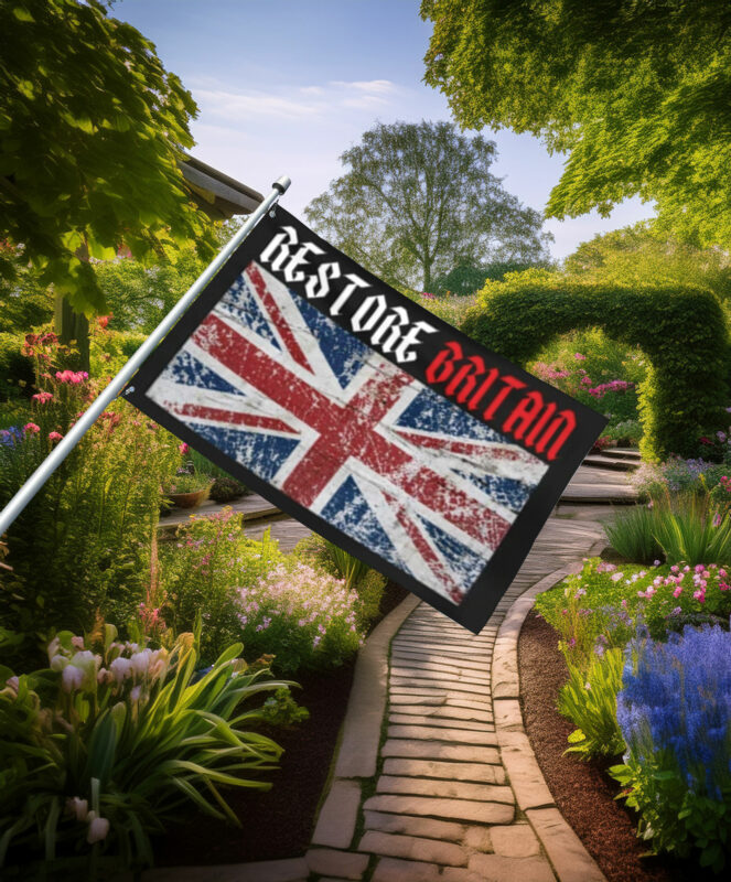 Vintage Union Jack Restore Britain Flag