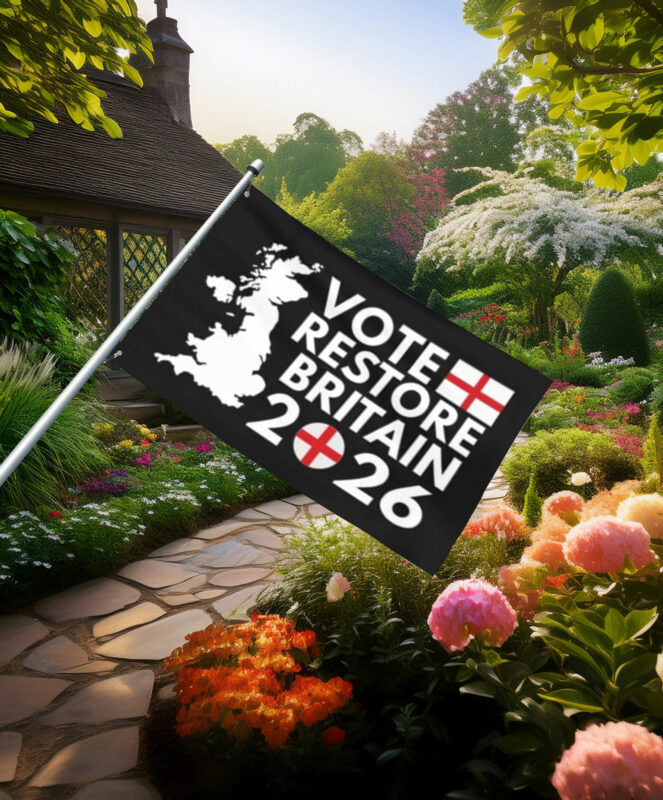 Vote Restore Britain England 2026 Flag