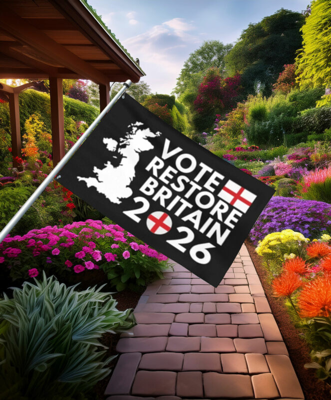 Vote Restore Britain England 2026 Flag