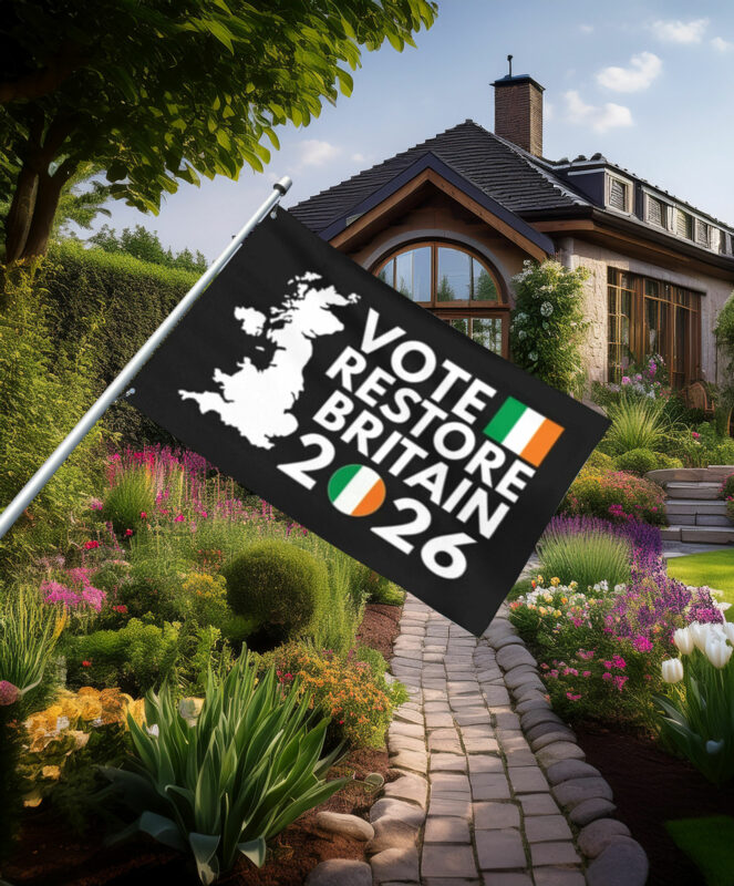 Vote Restore Britain Ireland 2026 Flag