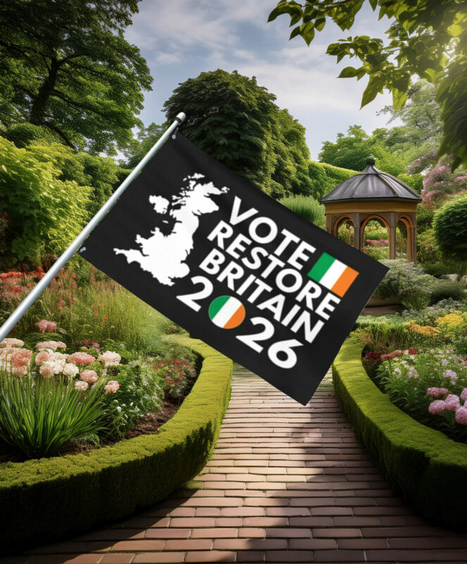 Vote Restore Britain Ireland 2026 Flag