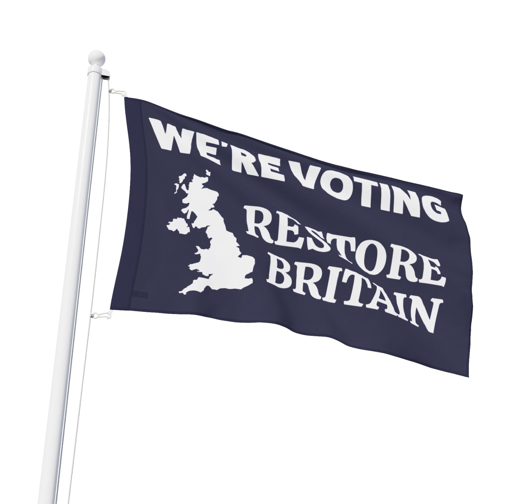 We’re Voting Restore Britain Flag