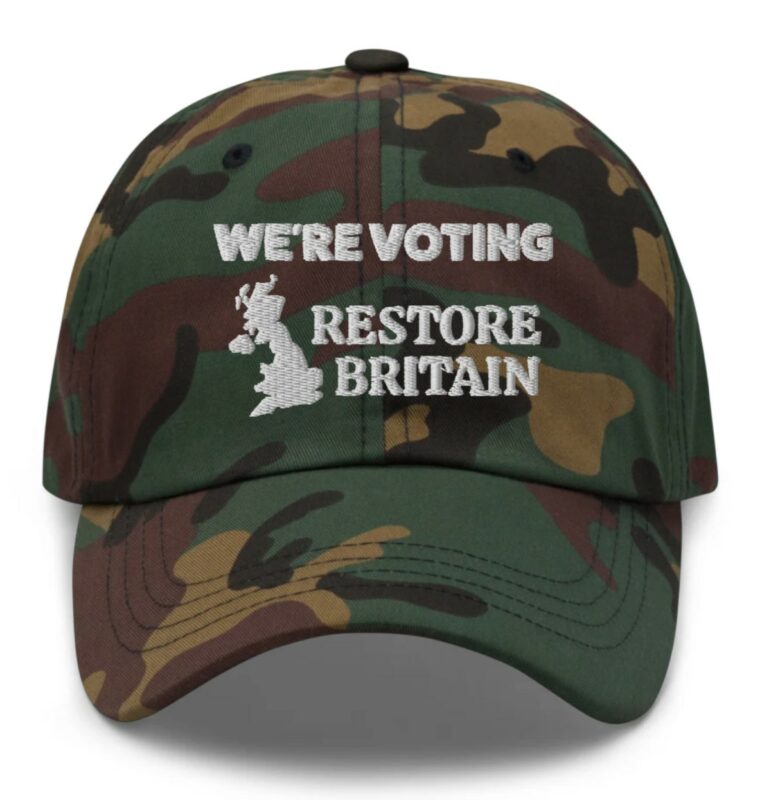 We’re Voting Restore Britain Hat